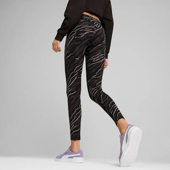 Leggings Corte Slim de Algodão Puma Animal Print com Cintura Elástica - Image 4