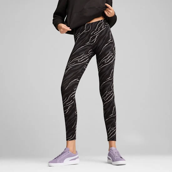 Leggings Corte Slim de Algodão Puma Animal Print com Cintura Elástica - Image 5