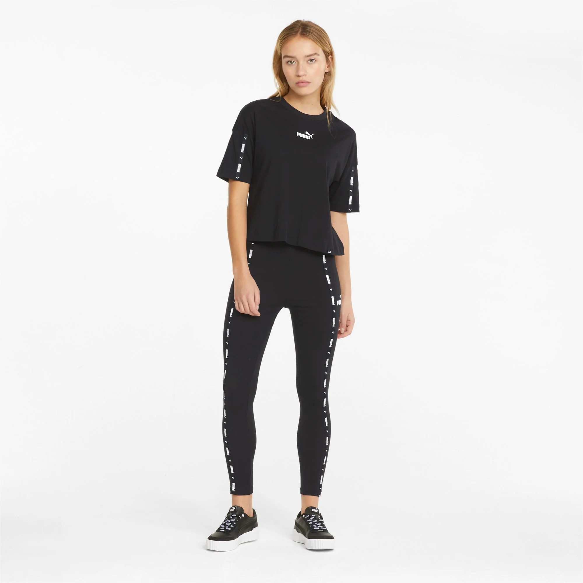 T-shirts Mulher Puma Power Tape Cropped - Image 3
