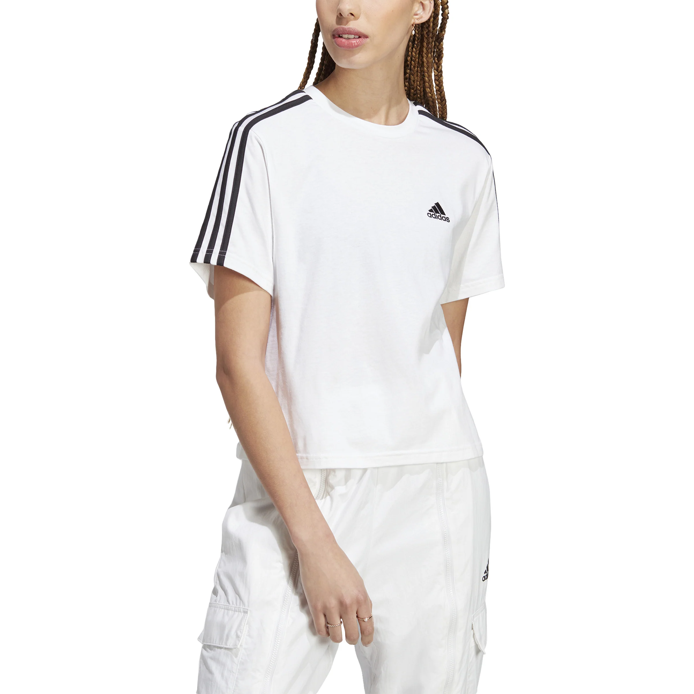 T-shirts de Algodão Adidas 3-Stripes Essentials - Image 3