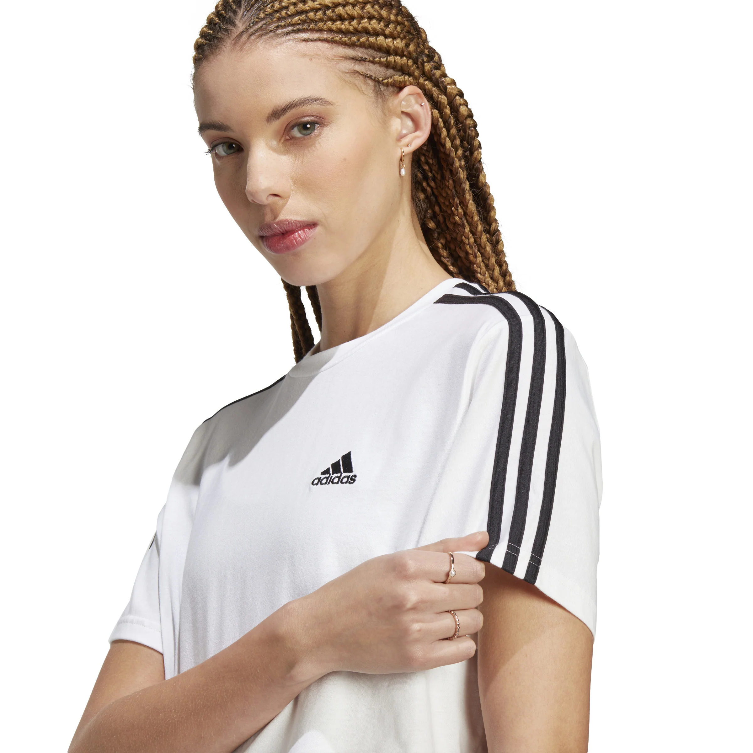 T-shirts de Algodão Adidas 3-Stripes Essentials - Image 4