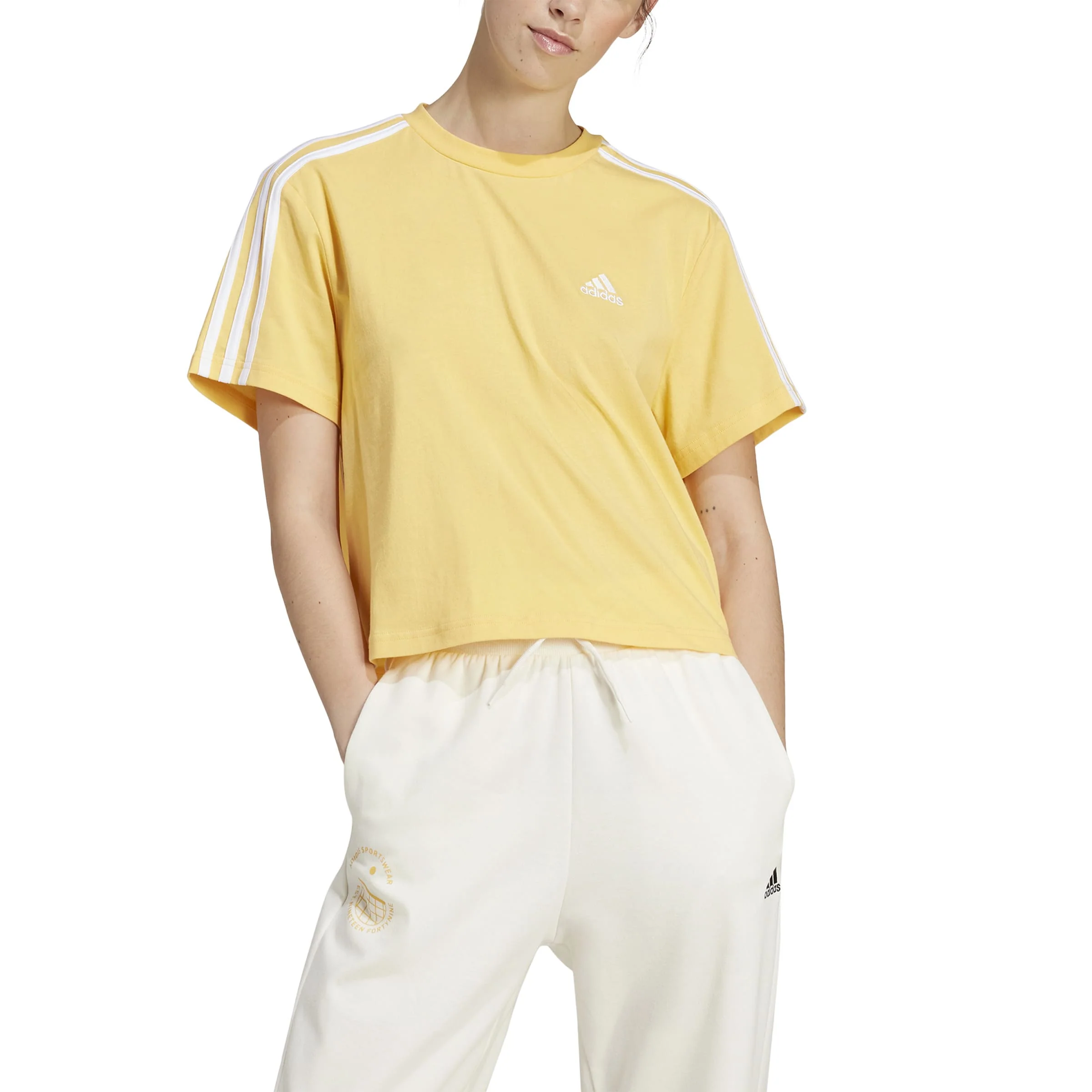 T-shirts de Algodão Adidas 3-Stripes Essentials - Image 2