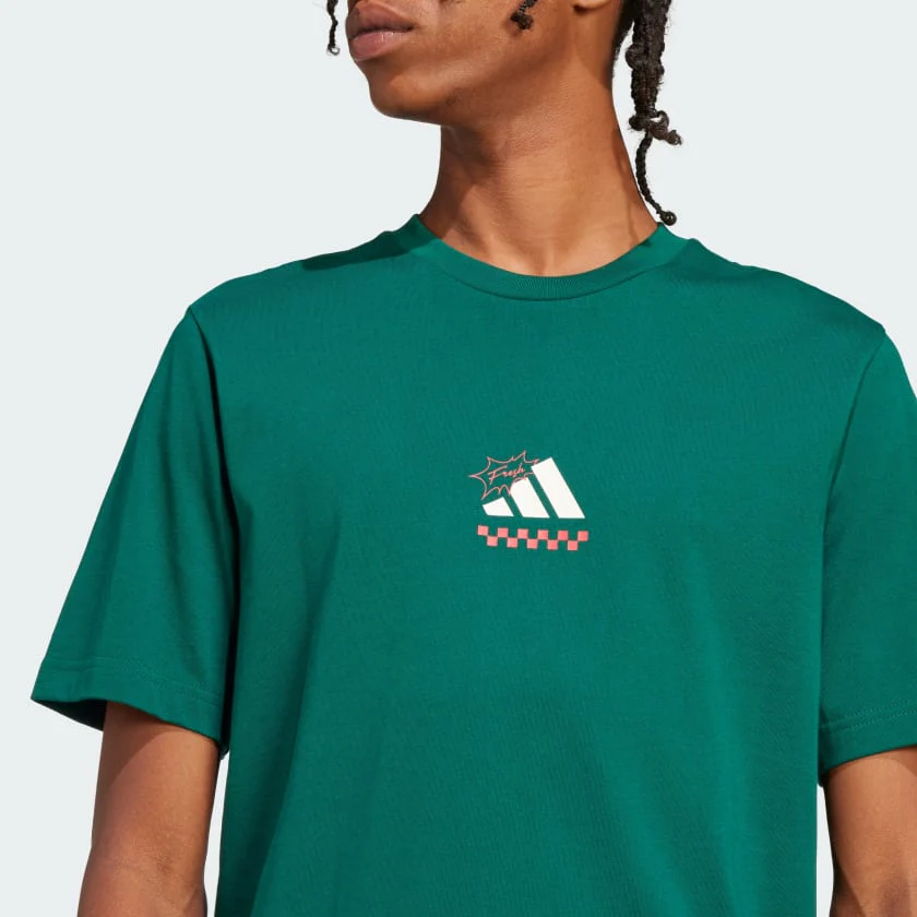 T-shirts de Algodão Homem Adidas Lounge Pizza - Image 3