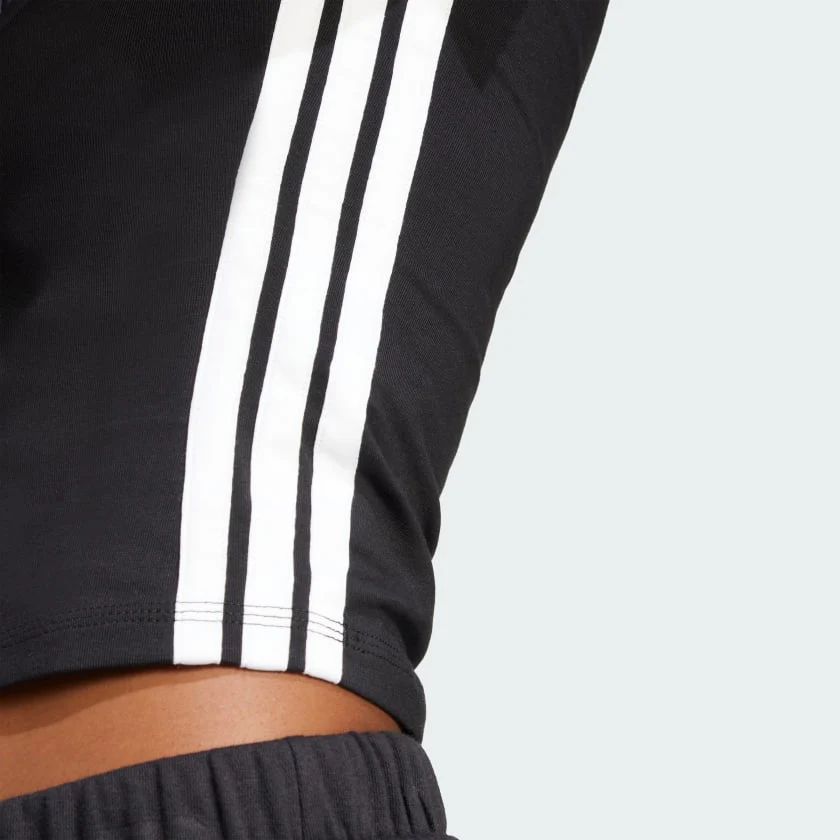 T-shirts de Algodão Justa Mulher Adidas 3 Stripes Essentials - Image 5